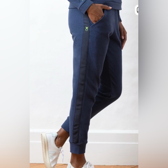 Dudley Stephens Pants - Dudley Stephens Fleece Jay Joggers Size Large in Navy Blue